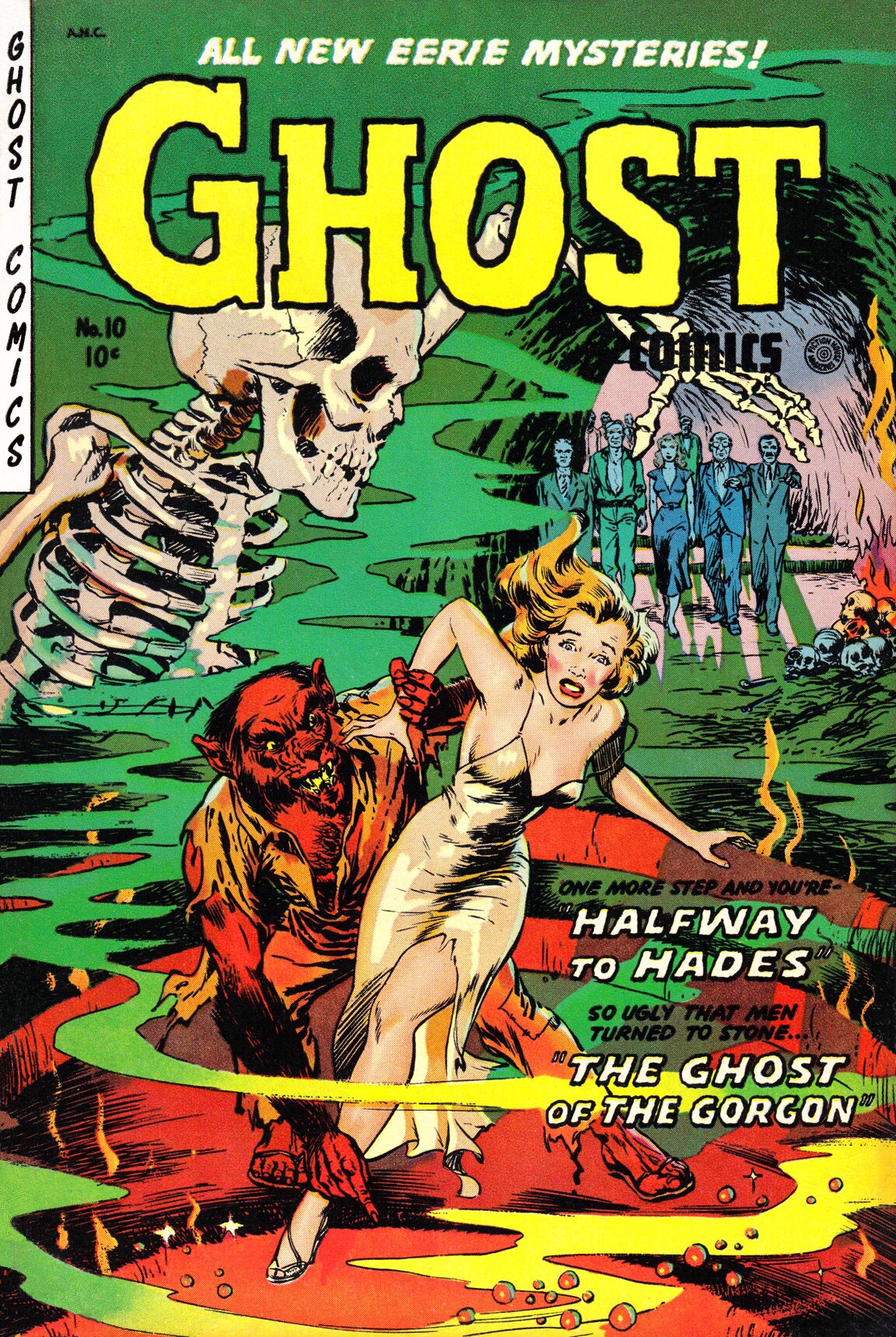 Comic Cover of the Day: 1954 Ghost Comics from Fiction House. Art by Maurice Whitman. #comic #ComicA...