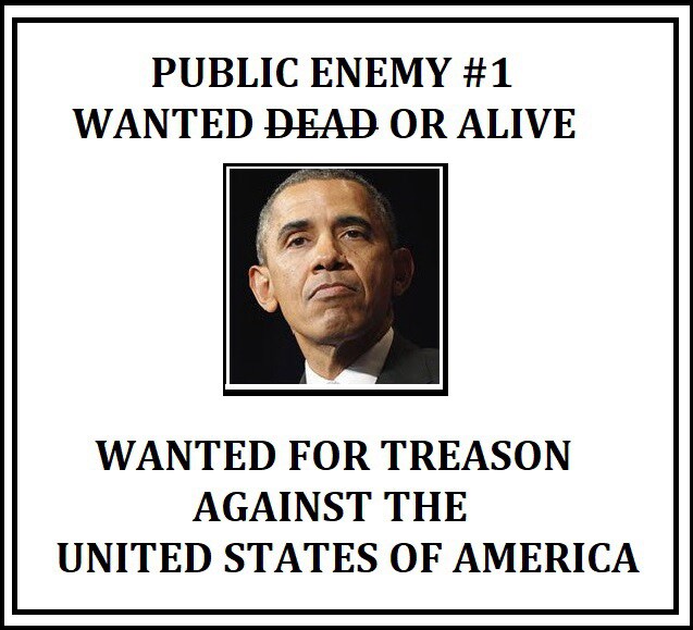 NO ONE IN CONGRESS IS MAKING A MOVE TO ARREST THIS TRAITOR.
A STATE AG SHOULD BRING CHARGES AGAINST OBAMA AND HAVE A COUNTY SHERIFF SERVE AN ARREST WARRAN