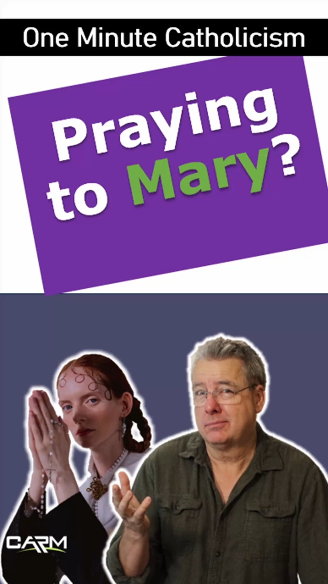 CCC 2677 Praying to Mary? #oneminutecatholicism #apologetics #mattslick #carmorg #catholic #catholic...