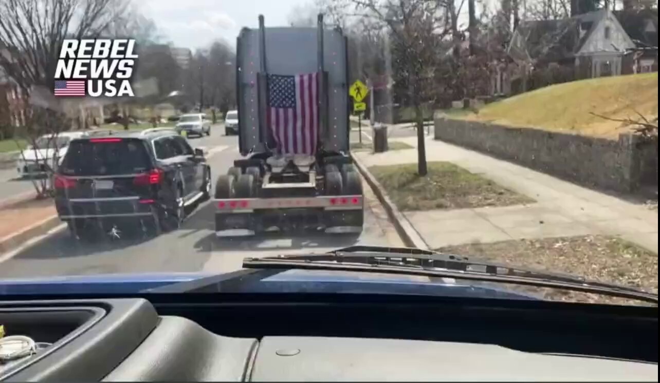 The People's Convoy Was Able Evade Police Checkpoints By Taking Residential Roads en Route to D.C.

Per Rebel News