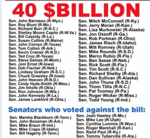 LEST YOU FORGET....They ALL NEED REPLACED.
Actually there are only 9 Senators that care about the Am...