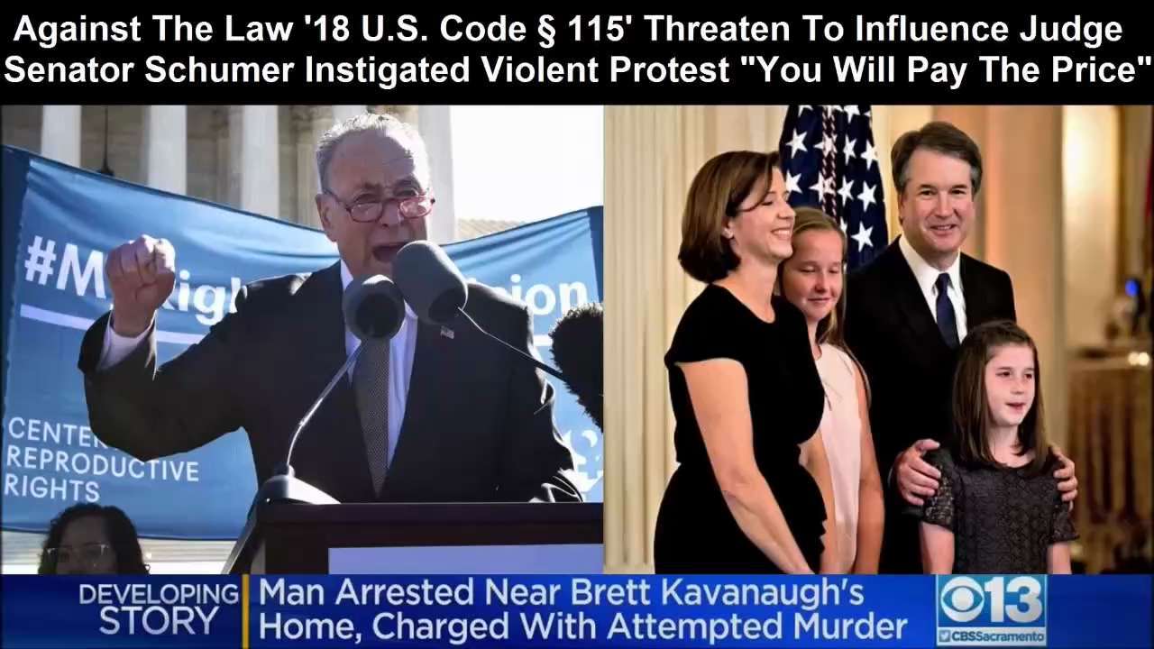 Violation 18 U.S. Code § 115
https://www.law.cornell.edu/uscode/text/18/115

Schumer Warren
Rally  Protest On Federal Judge

https://mdsp.maryland.gov/
WHY Your Police Garden Gnomes
USELESS Standing Justice Kavanaugh Yard

NOT ARREST PROTEST DISTURBING PEACE
U.S Code ATTEMPT INFLUENCE OF JUDGES

@PanhandleCM @Blondies @PamPatriot @WildcatTreb85 @Aliatra1968 @Pecan @8_27J @AllenFR200 @BelannF @Todd4America @Jfk1964 @LMB1941 @dondiver @DonnaBirdy @Tim_Lindsey63 @MICHAELDET @baddaddee @VALOR828 @Sapiofox @Patriot_LEA @AnnieGetYourGun @kitakitz @ricardoaadams @GreyLady @Dapool @redgirlcali @zah2015 @jeanleflem @huyidao @joesap23 @IFBAPatriots  @serremmy @TroubledDays @ChiefLiberty @spitfiretyler1 @tadabody @SeanSeanX1 @bptklein @Vandevere9 @grandma4truth @20HoF00 @Rain37