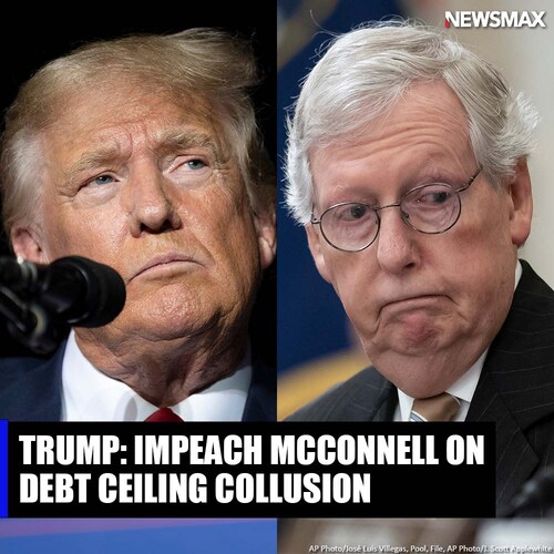 Former President Donald Trump on Wednesday accused Senate Minority Leader Mitch McConnell of working...