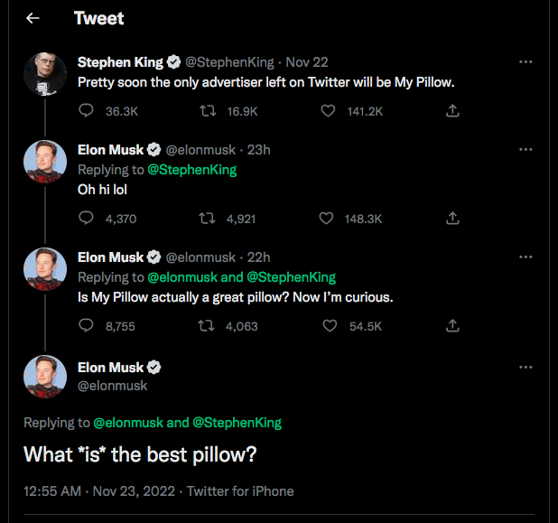 @mikelindell  - Send Musk a pillow!