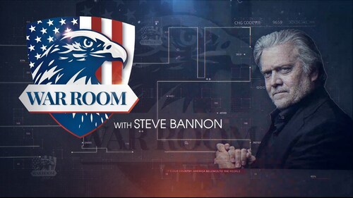 Welcome to the War Room. Steve Bannon and special guests bring you the most important news from around the world. Watch LIVE on Real America’s Voice, seven days a week at 10:00 AM EST and again at 5:00 PM EST on Weekdays.
Visit WR show archive: https://americasvoice.news/playlists/the-war-room/
TEXT "warroom" to 75802 to get exclusive War Room updates.
SUBSCRIBE TO OUR SUBSTACK: https://realamericasvoice.substack.com
GET YOUR RAV GEAR: https://realamericasvoice.launchcart.store/
VISIT RAV NETWORK LINKS: https://linktr.ee/realamericasvoice
JOIN OUR COMMUNITY: http://rav.social
