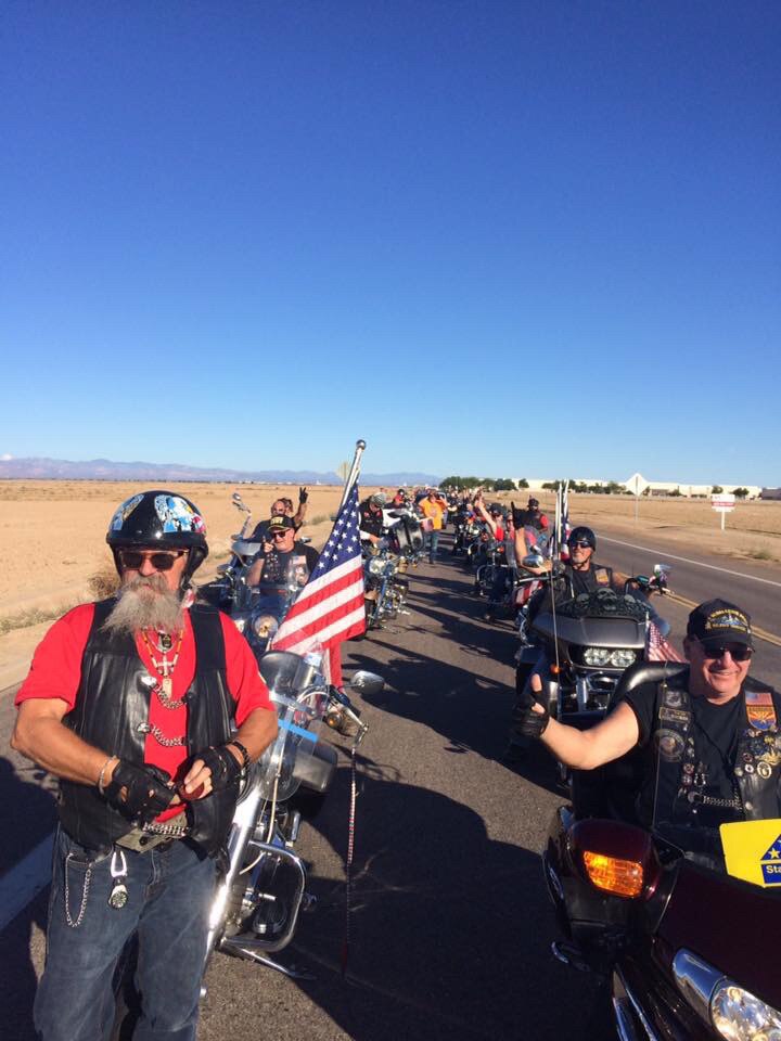 Myself, (taking the picture) and the boys on our way to do security against ANTIFA at a 2017 AZ Trum...