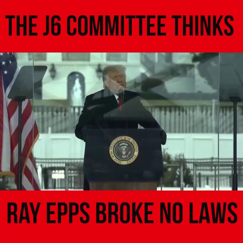 ARREST RAY EPPS!!! If anyone needs to be in Jail, it’s this man‼️

Shut the J6 Committee Down‼️
@ROH...
