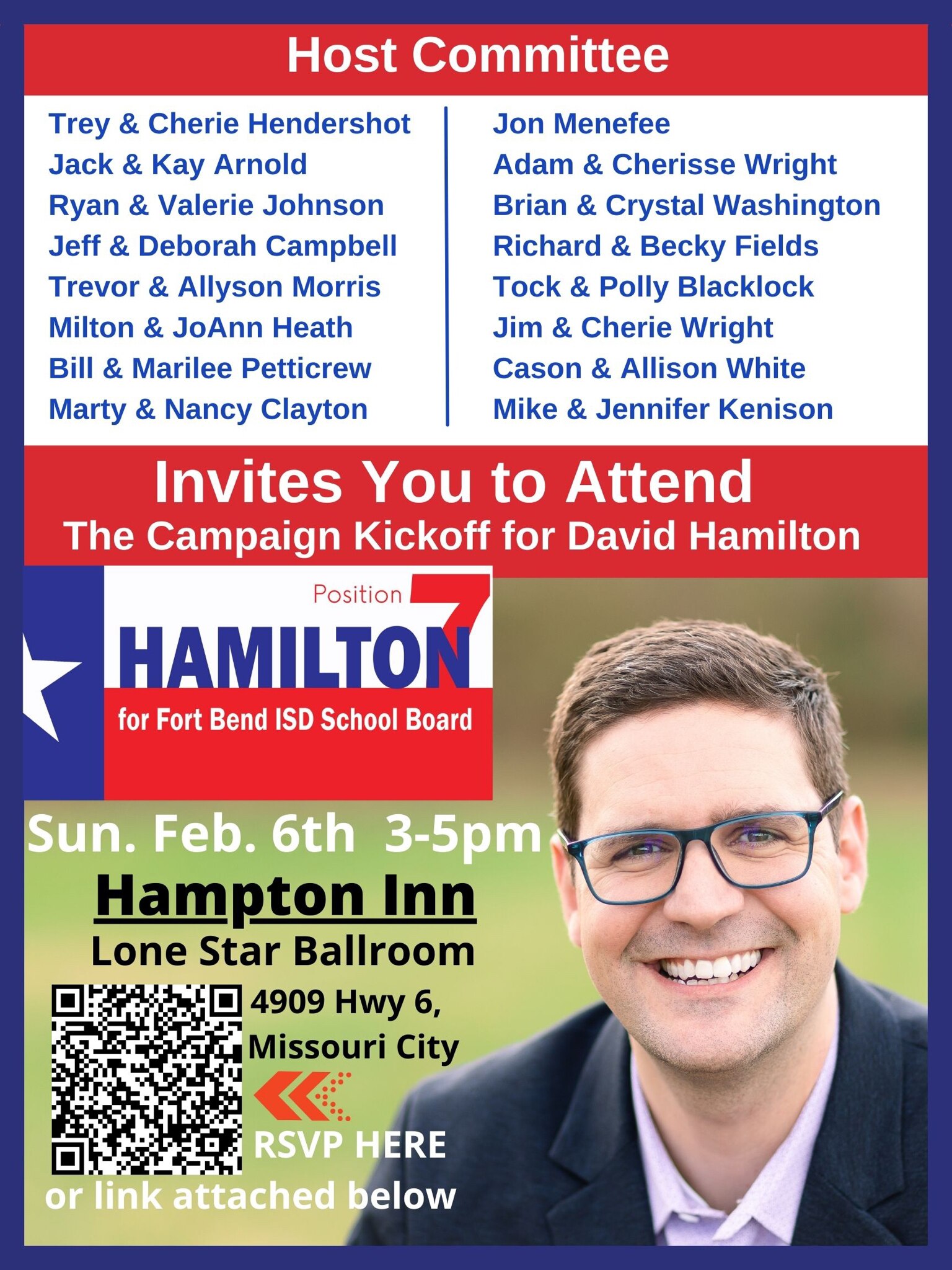 If you’re in the Houston area, then I’d love to see you at our campaign kickoff!

https://bit.ly/32JIISi