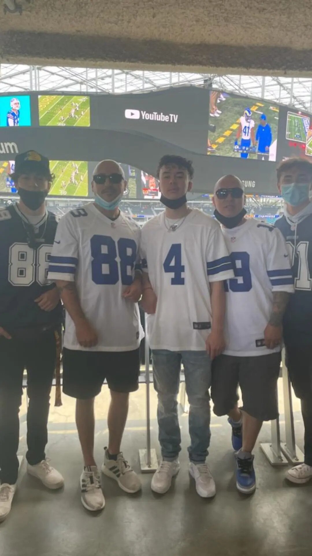 Me n the boys at Sofi Stadium for Cowboys game! 