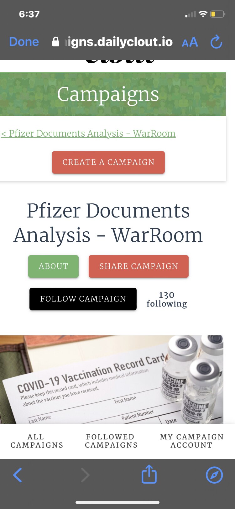 Click the pinned link to get to this page, and you can sign up to volunteer to read the Pfizer dicuments. (We are fixing the typo you get in signin).  

