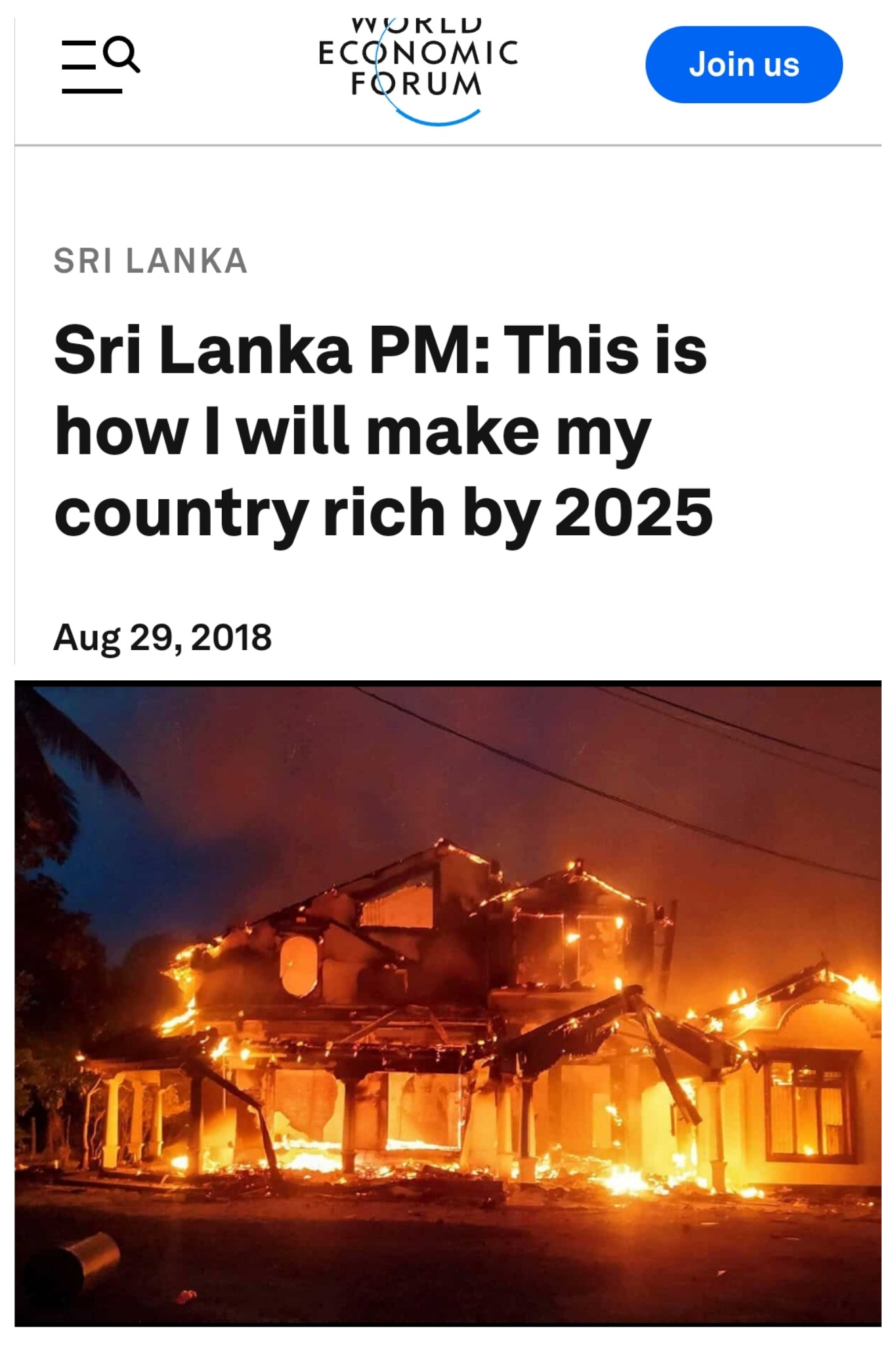 How it started Vs how it's going.

WEF destroying the world.

https://www.weforum.org/agenda/2018/08/this-is-how-we-will-make-sri-lanka-rich-by-2025/