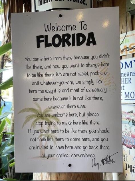 Spotted at a local establishment.

Welcome to Florida! 😎🌞