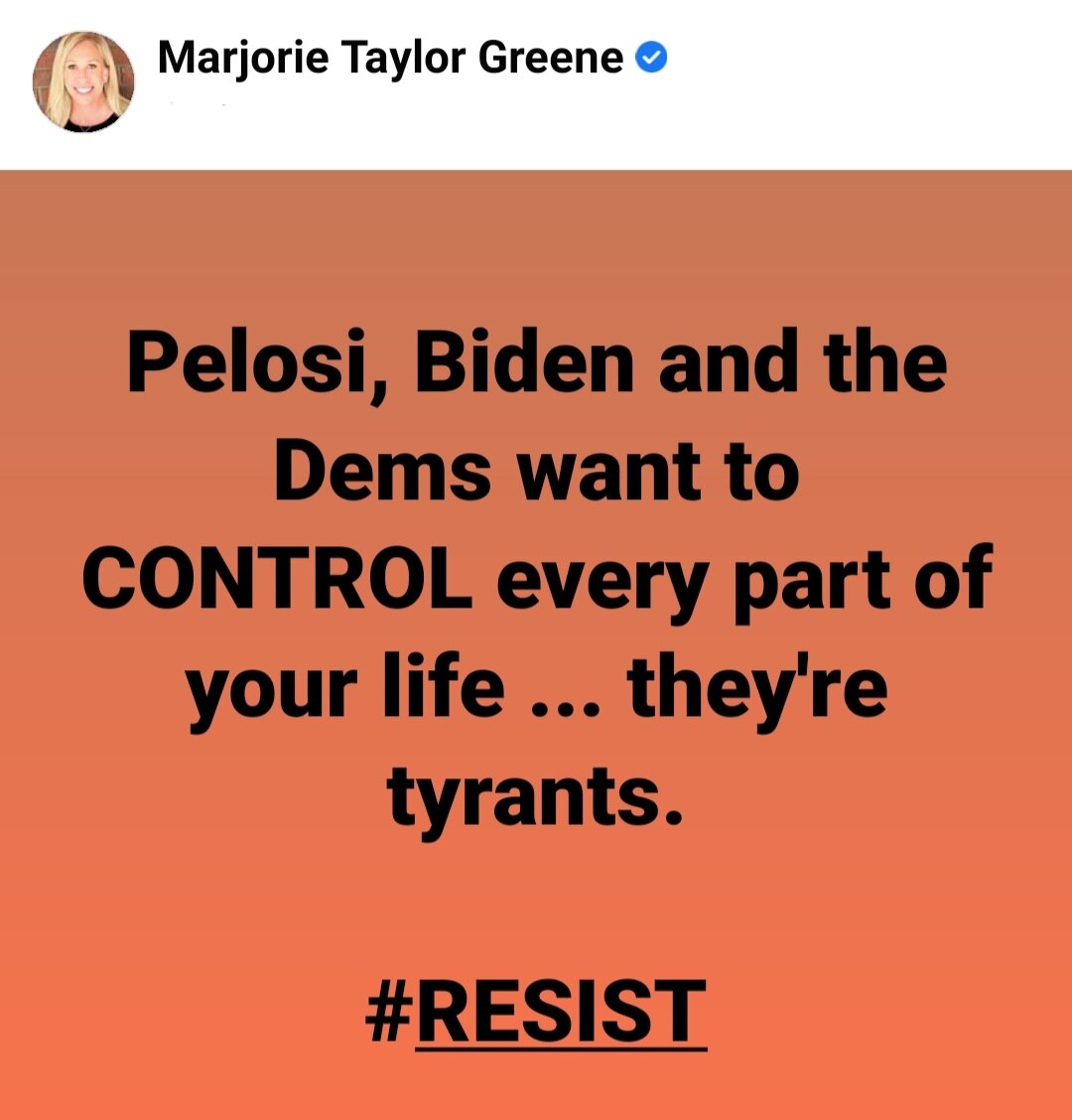 View Marjorie Taylor Greene's post on GETTR. Join the discussion, share your thoughts, and connect with the community.