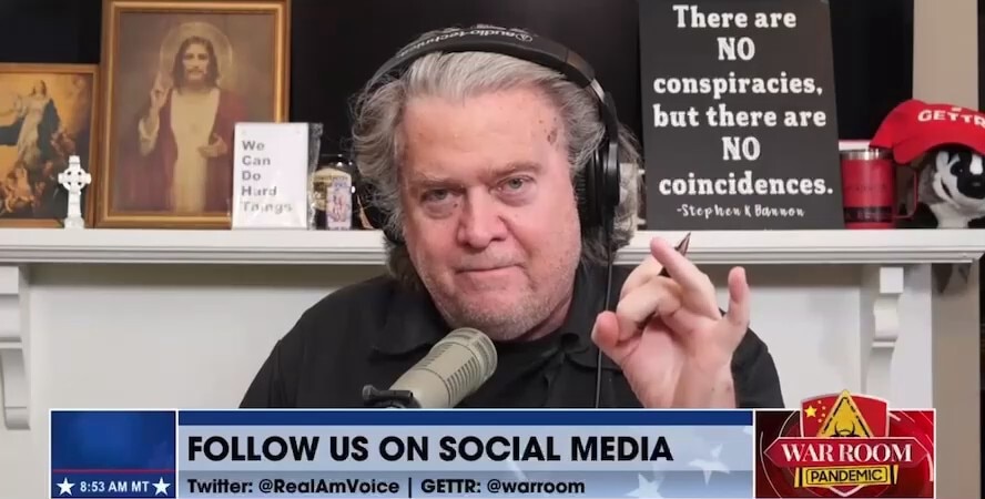 The WarRoom is not here to unite the country; The WarRoom is here to fight your Cultural Marxism, your Globalism, your destruction of the middle class/the working class, and therefore the Constitutional Republic that’s been handed down from generations from time and memorial. That’s our thesis. That’s our theory of the case. And note to self, we’re winning and you’re losing.
#bannonswarroom #warroom #constitutionalrepublic #wearewinningyouarelosing #gettr #freedom