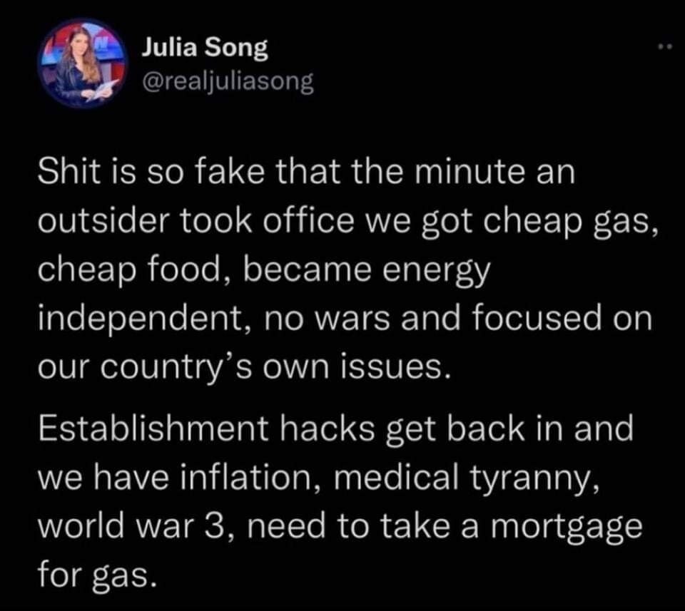 Nothing to add to that brilliant statement