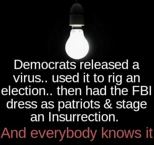 .
Democrats released a virus.. used it to rig an election.. then had the FBI dress as patriots & sta...