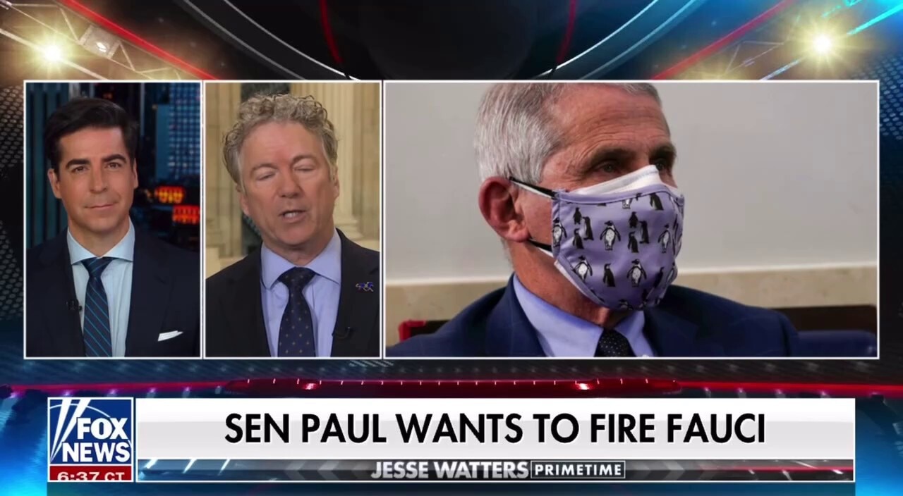 Rand Paul Will Present and Amendment to Eliminate Tony Fauci's Position

Paul: "I think we should eliminate his position, divide it into three, and appoint three new directors that will be approvable by the Senate."

Waters: "So you're effectively firing him by eliminating his position and then dividing it into three different titles."