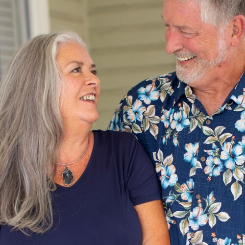 Old broad with an open mind. Patriot. America First. Retired female corporate executive. Pic is with my man on our 55th ...