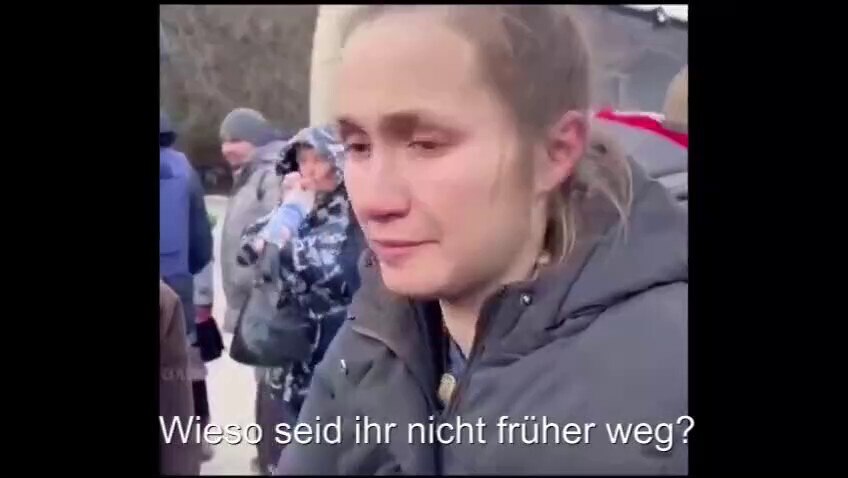 Refugee civilians from #Mariupol confirm: "The Russian army let us out - the Ukrainians wanted to shoot us!"

Uchodźcy, cywiliści z Mariupol potwierdzają : "Rosyjska armia wypuściła nas - Ukraińcy chcieli nas zastrzelić "

Geflüchtete Zivilisten aus #Mariupol bestätigen: "Die russische Armee hat uns rausgelassen - die Ukrainer wollten uns erschießen!"

