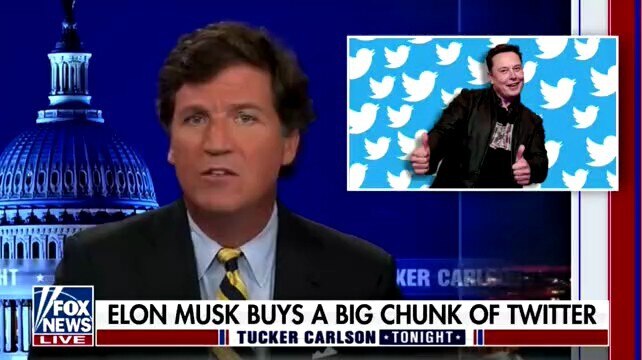 Tucker Carlson covers Elon Musk's huge share grab at Twitter.

Musk has an opportunity to restore fr...