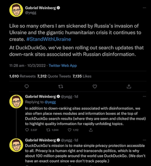 DuckDuckGo has fallen to the Globalists.

I've started to use Brave after years of using DDG. 

Any ...