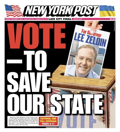 Join me in voting for my friend and New York's next Governor 
Lee Zeldin to #SAVENEWYORK!