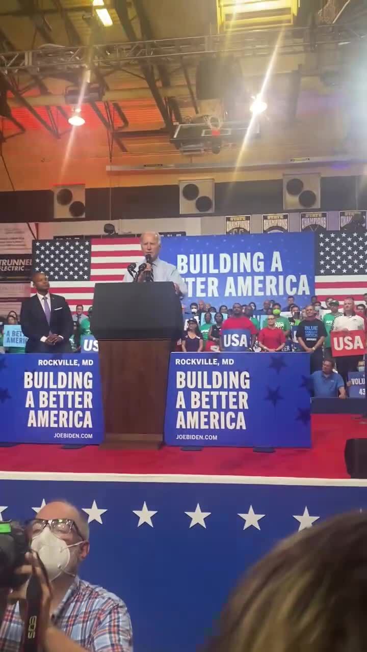 BREAKING: New video of man yelling at Biden “You stole the election! You stole the election!” today in Maryland