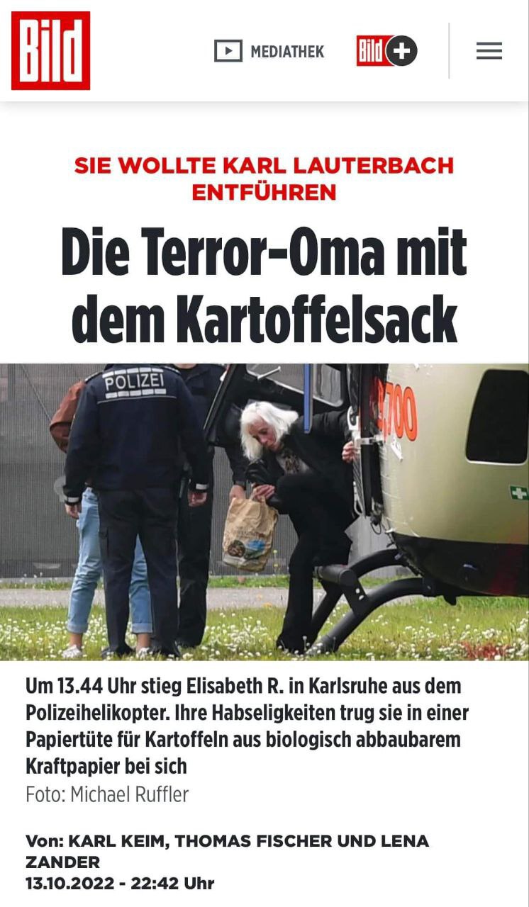 📌

75 Jährige plante Entführung 

Euer Ernst? Konnte er gerade so der Rollator Mafia entkommen?

Sack Kartoffeln hatte sie gekauft ob sie ihn bekochen wollte bleibt offen.
Netzfund