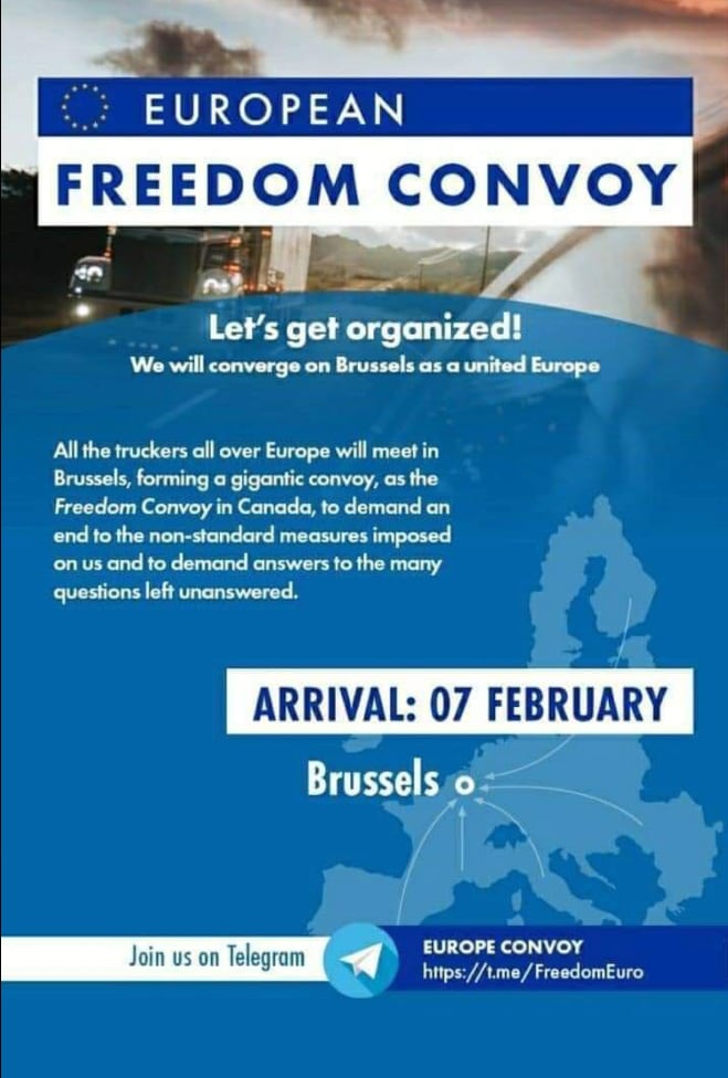 European Convoy is organizing to reach Brussels by February 7th. Let's see if Europe can open the ne...