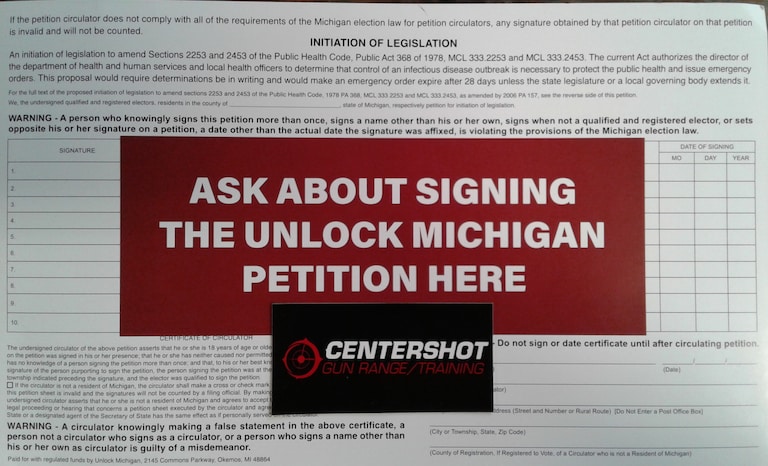 We have petitions to sign @unlockmichigan