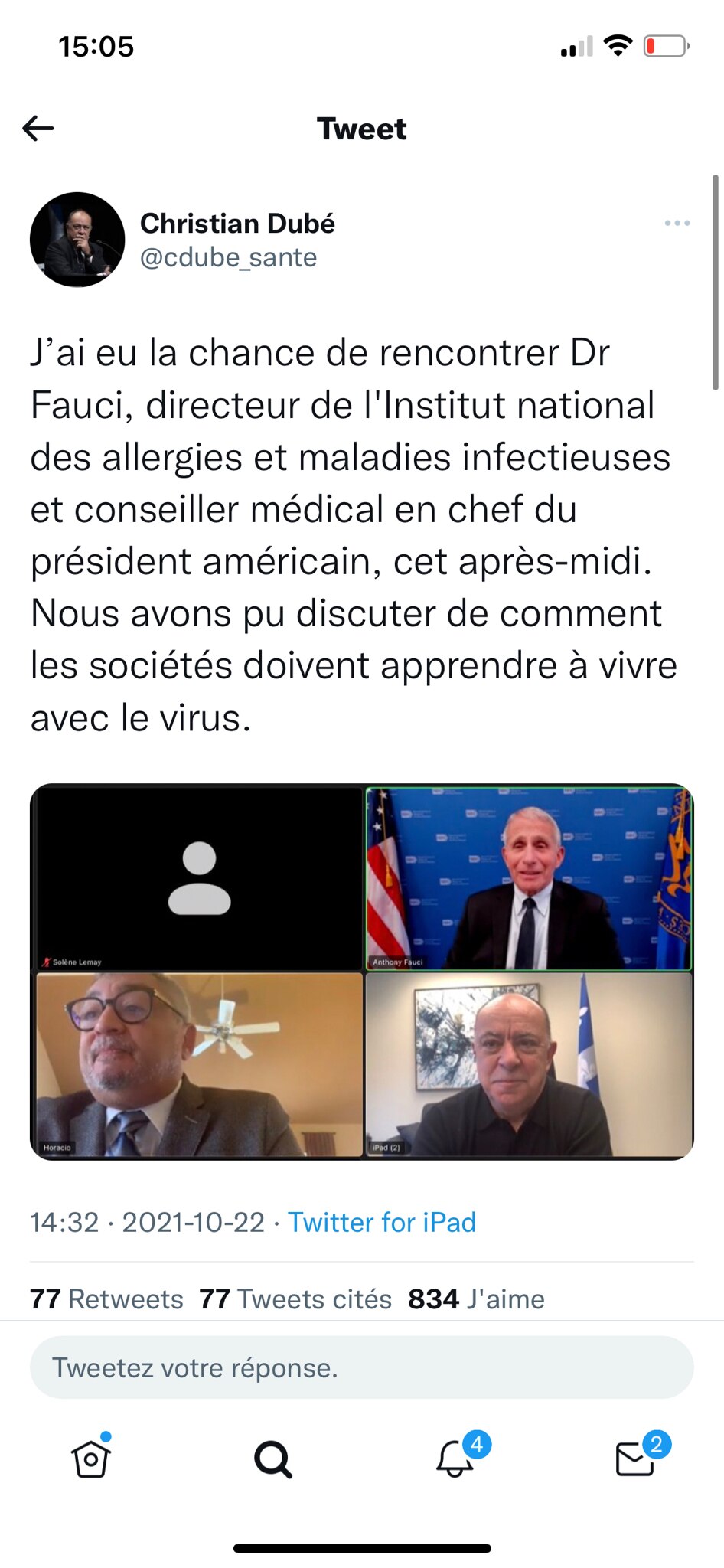 😳  Ça augure rien de bon  😳

Dubé fait de drôle de rencontre… F4uci !! 🤦‍♀️

On va avoir le droit...