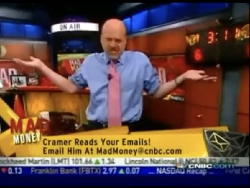 Who remembers what CNBC’s Jim Cramer was telling people in 2008 before the crash?