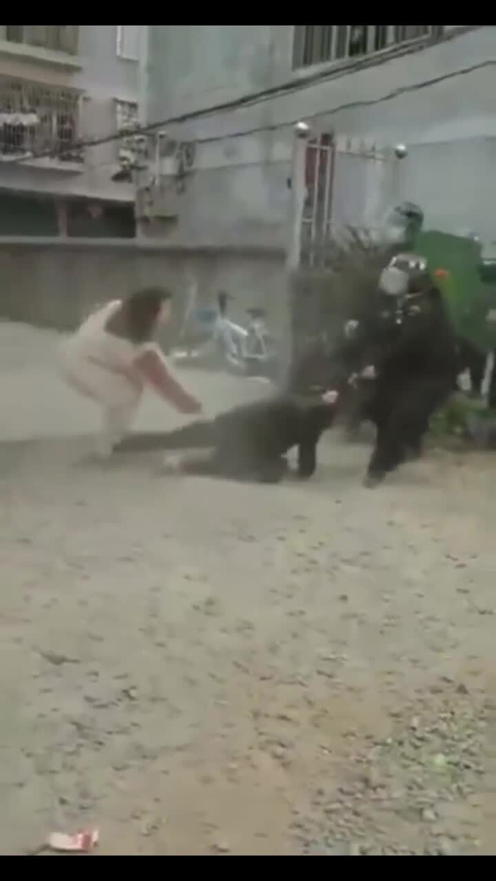 China Policemen evil action in China mainland