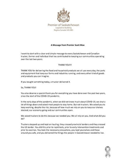 BREAKING: Premier of Saskatschewan, a Canadian province that borders the US, calls for an end of the...