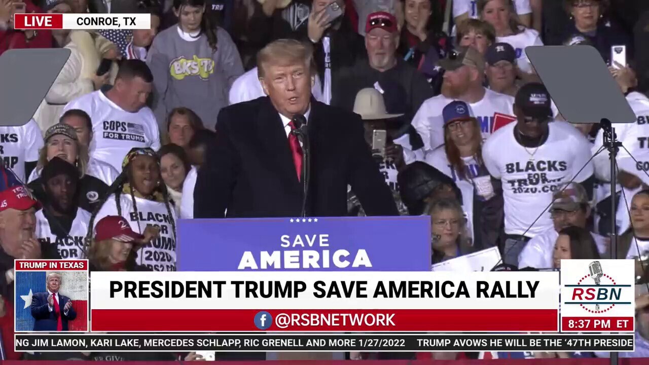 President Trump says Texas rally turnout sets an "all-time record!"