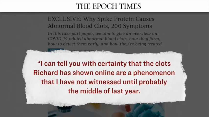 Since mid-2021, unusual, lengthy #Clots found in the #BloodVessels of #COVID19 patients and jab recipients have been reported across the world. In interviews, embalmers said that this phenomenon was something they’ve never seen in decades of practice.

🔥 Watch here 👉https://ept.ms/MassiveBloodClots