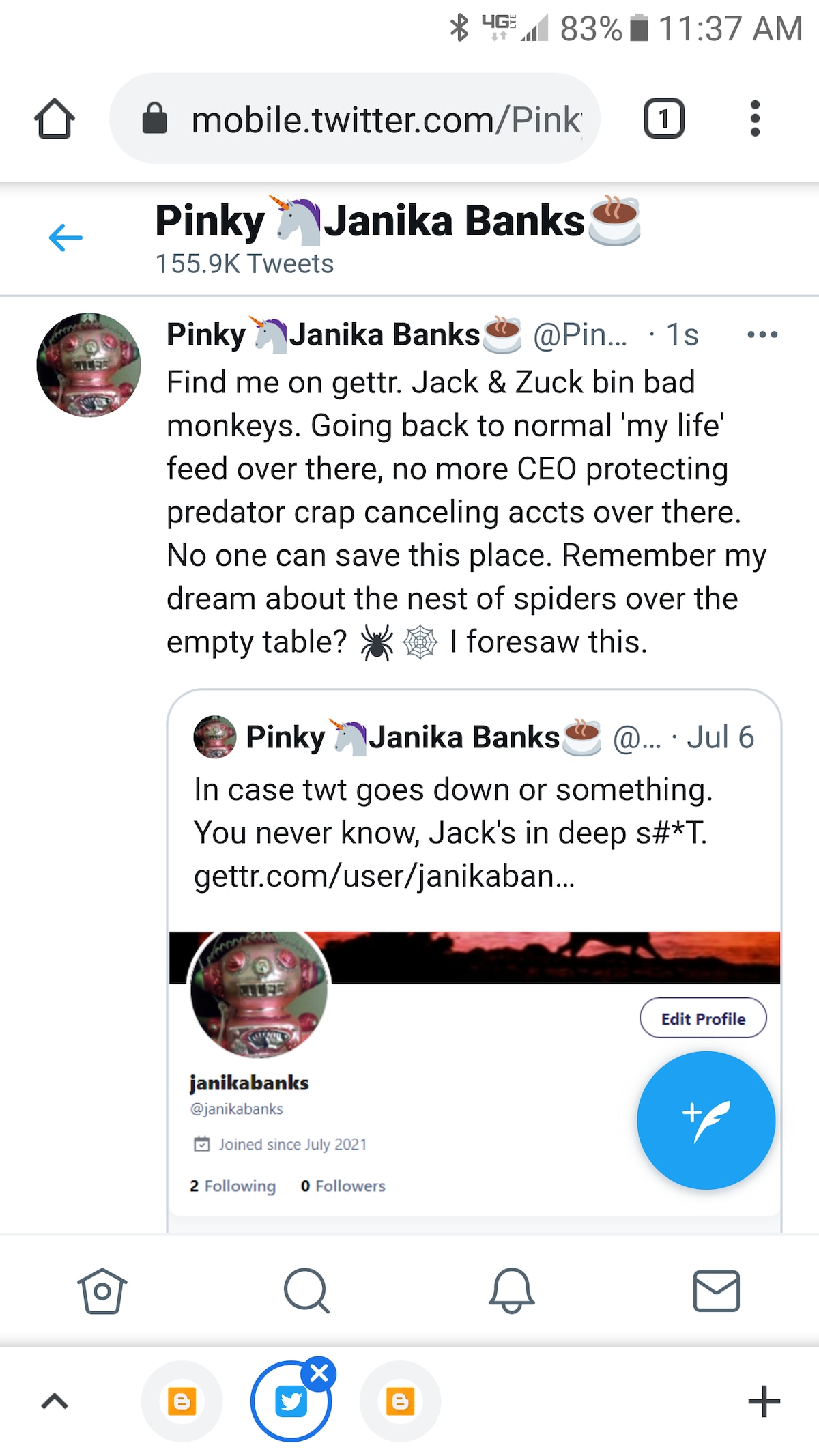 The day I finally announced I'm leaving twitter.