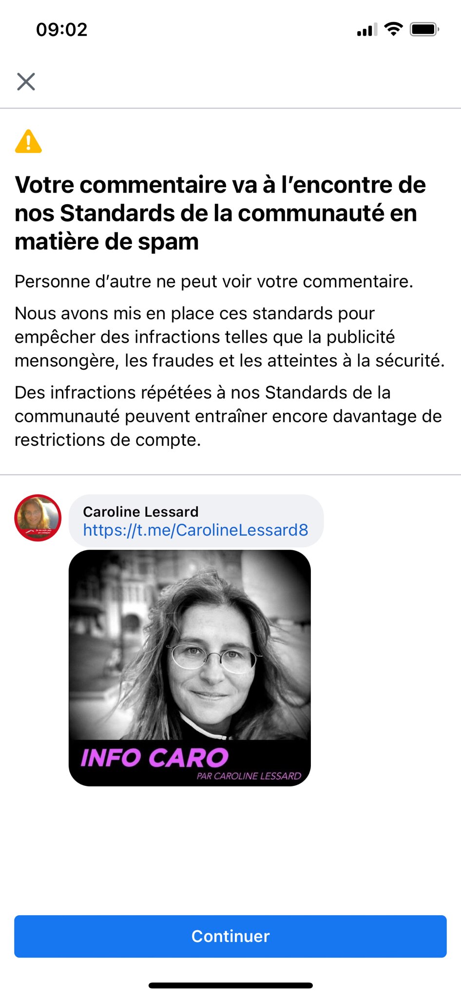 Elle est forte celle là 😳

TELEGRAM LEUR FAIT PEUR C’est certain… parce que c’est pas mon visage qu...