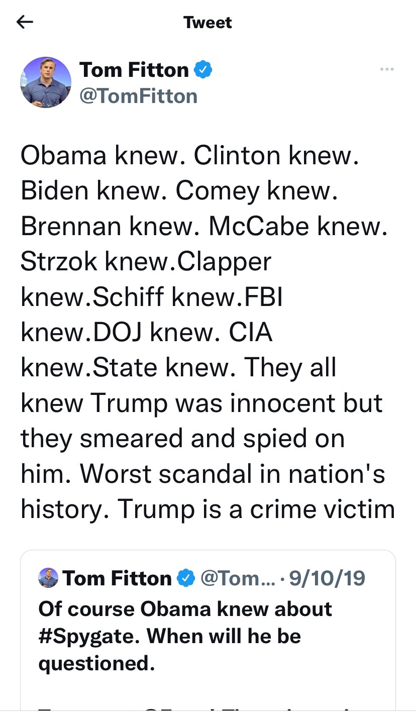 Of course they all knew as did many inside of the DOJ, DOS, the  IC and even some in foreign governm...