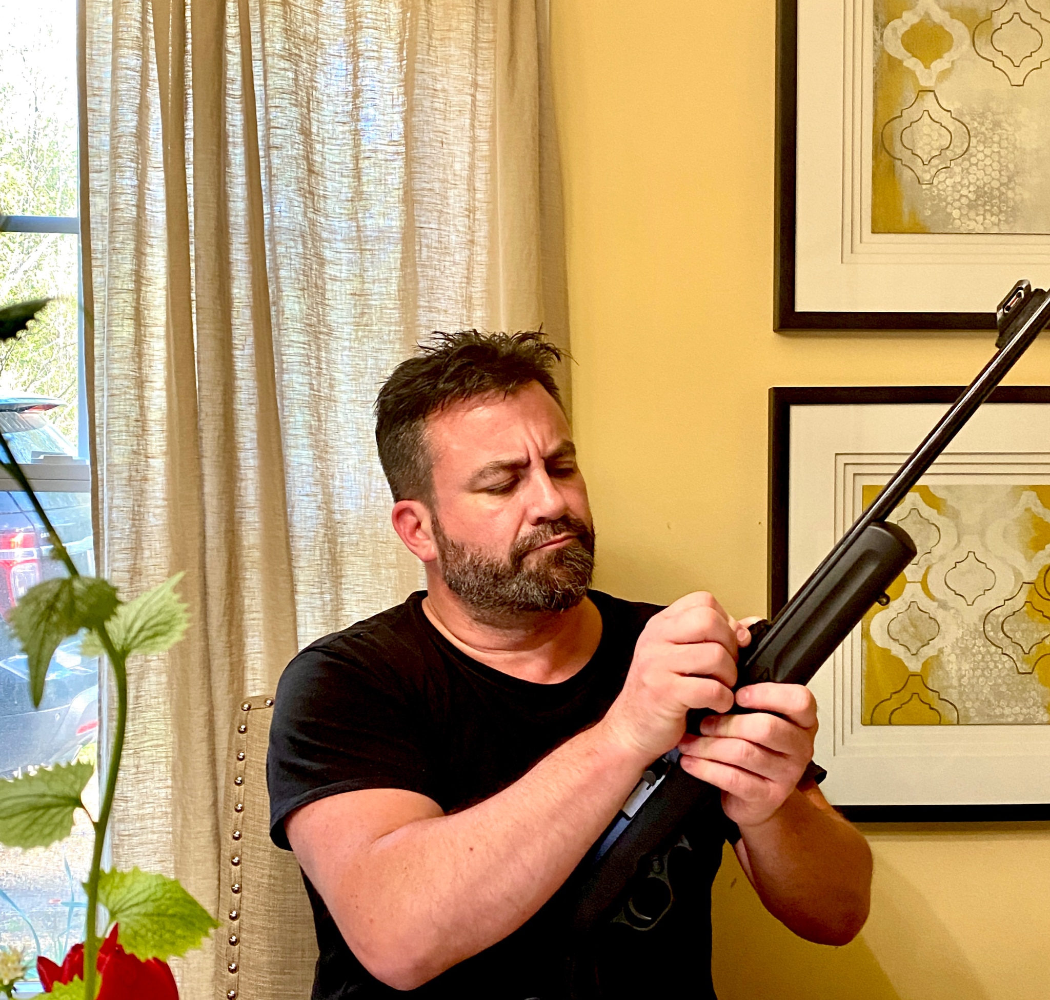 Who knew that the perfect husband for a feminist is a man who will help assemble his wife’s first rifle…   

