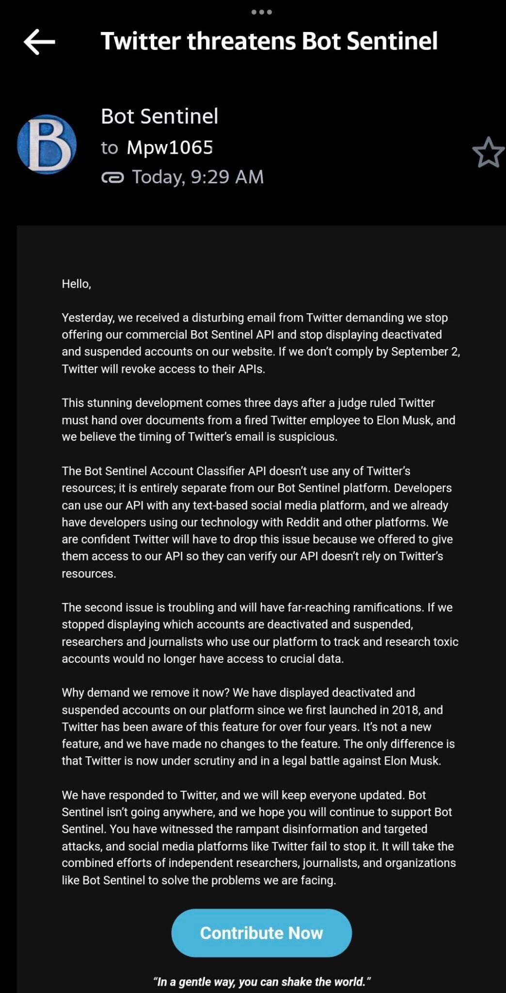 Looks Christopher stalker Bouzy is about to go through some things. Feel free to pile on .. 