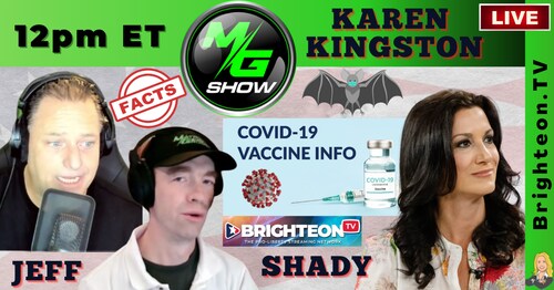 LIVE TODAY @ 12pm MT @karenkingston joins @jeffreypedersen & @shadygrooove on the MG Show.

#Vaccine...