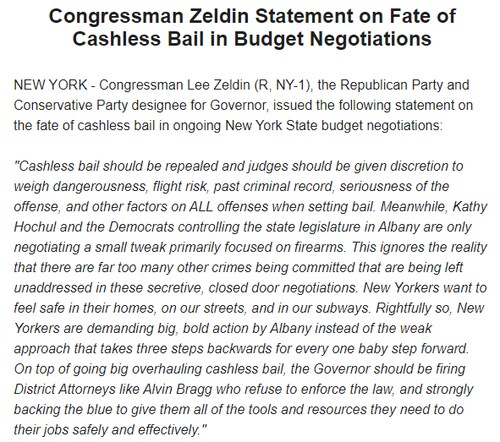 Cashless bail should be repealed & judges should have discretion to weigh dangerousness & more on AL...