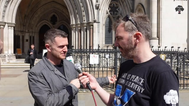 Tommy at the High Court London 6th May 2022