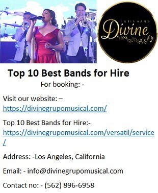 Live Latin Top 10 Best Bands for Hire In Los Angeles.
Divine Grupo Musical is the best live latin ba...