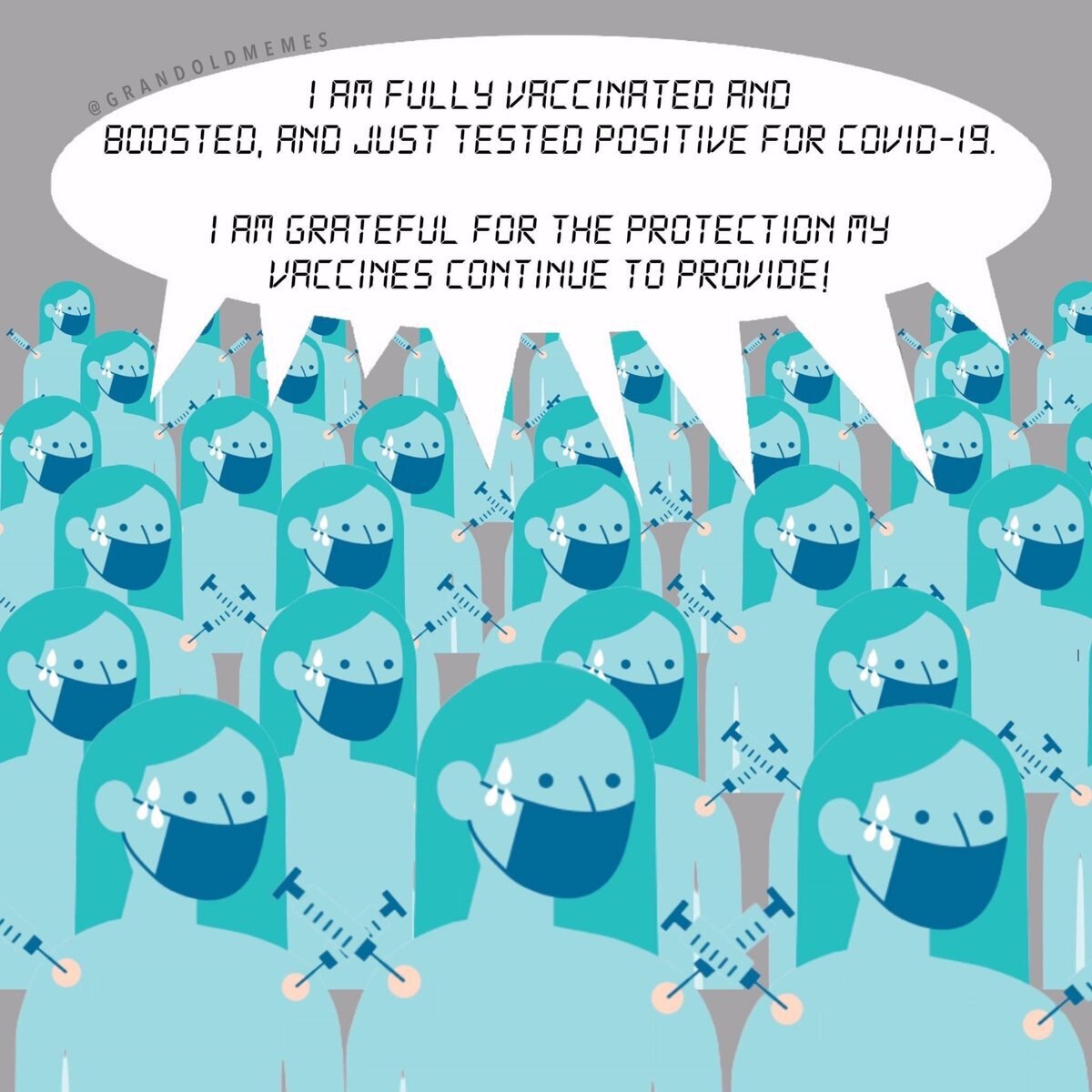 I'm sure this sow was jabbed like the main course at a backyard pig-roast and still got daRona.

But...