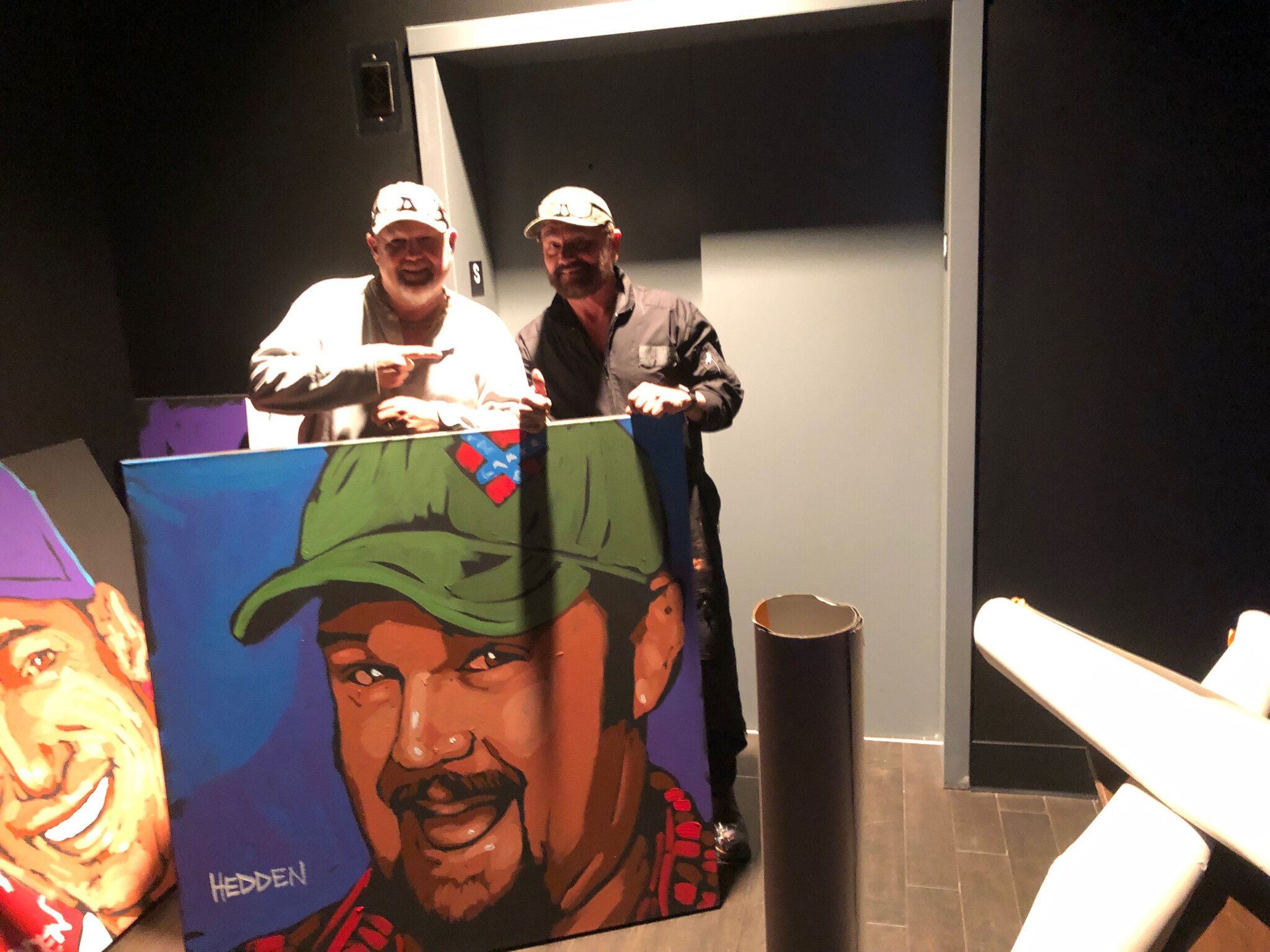Backstage with Larry the Cable Guy.  

