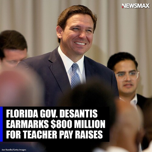 Florida Gov. Ron DeSantis announced that he's earmarking $800 Million to raise the average minimum s...