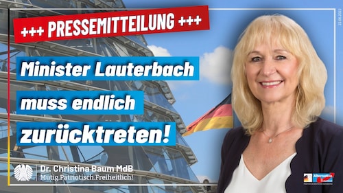+++PRESSEMITTEILUNG+++

Minister #Lauterbach muss endlich zurücktreten

Berlin, 22. Juni 2022. In de...