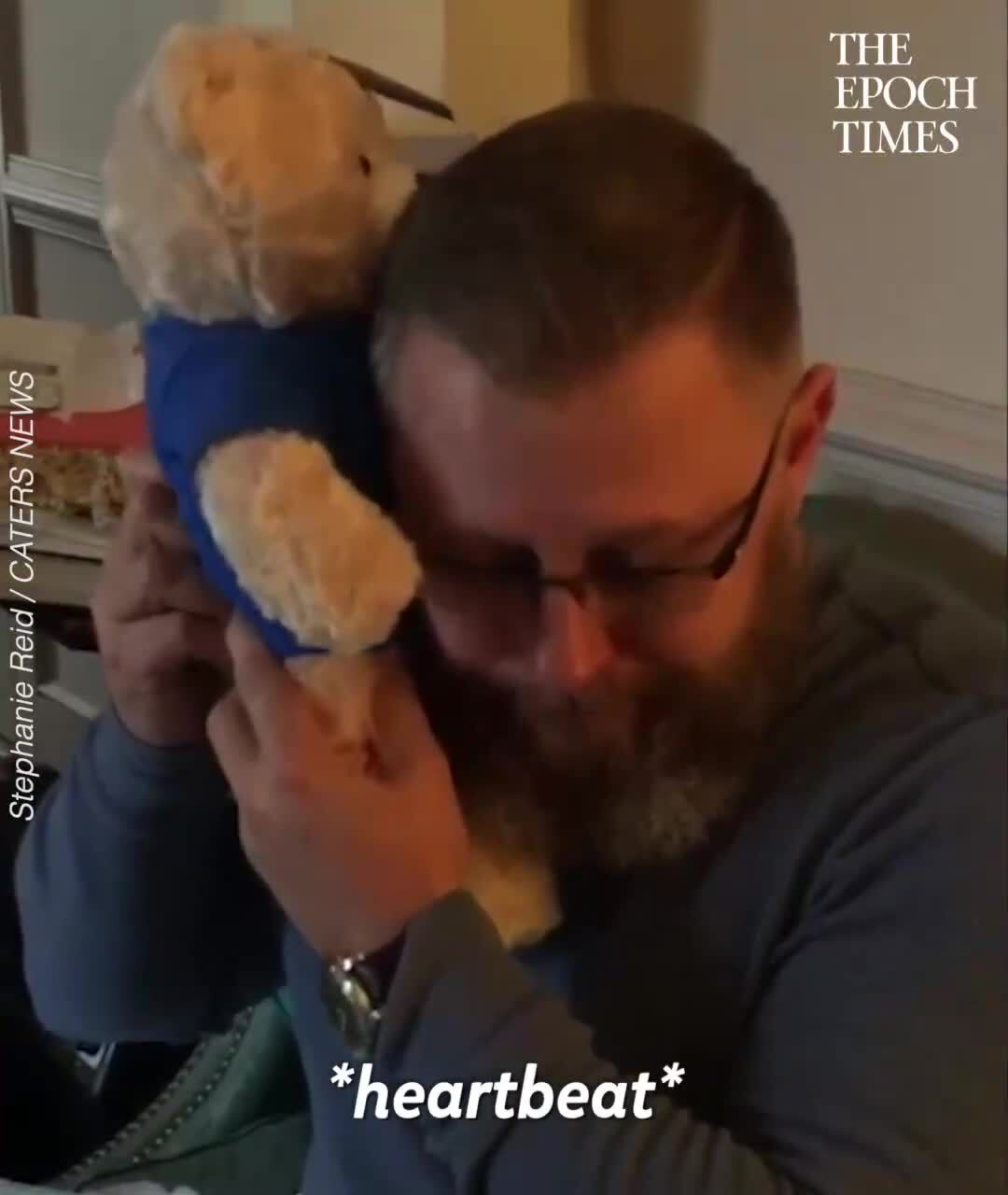 Dad hears late son's heartbeat in teddy bear
 What a beautiful gift! Beautiful and sad at the same t...